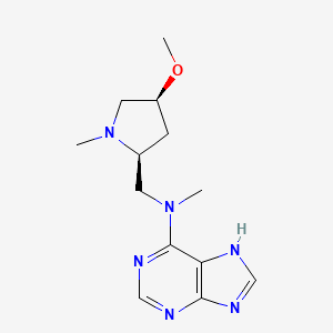 N-[[(2S,4S)-4-methoxy-1-methylpyrrolidin-2-yl]methyl]-N-methyl-7H-purin-6-amine