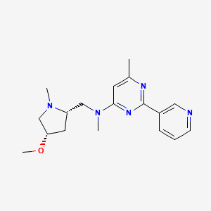 N-[[(2S,4S)-4-methoxy-1-methylpyrrolidin-2-yl]methyl]-N,6-dimethyl-2-pyridin-3-ylpyrimidin-4-amine