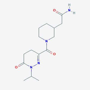 2-[1-(6-Oxo-1-propan-2-yl-4,5-dihydropyridazine-3-carbonyl)piperidin-3-yl]acetamide