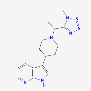 3-[1-[1-(1-methyltetrazol-5-yl)ethyl]piperidin-4-yl]-1H-pyrrolo[2,3-b]pyridine