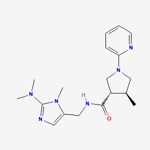 (3S,4S)-N-[[2-(dimethylamino)-3-methylimidazol-4-yl]methyl]-4-methyl-1-pyridin-2-ylpyrrolidine-3-carboxamide