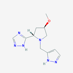 5-[(2S,4R)-4-methoxy-1-(1H-pyrazol-5-ylmethyl)pyrrolidin-2-yl]-1H-1,2,4-triazole