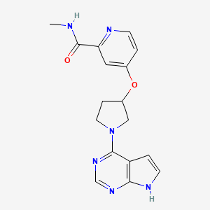 4-((1-(7H-Pyrrolo[2,3-d]pyrimidin-4-yl)pyrrolidin-3-yl)oxy)-N-methylpicolinamide