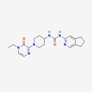 molecular formula C20H26N6O2 B7358708 1-(6,7-dihydro-5H-cyclopenta[c]pyridin-3-yl)-3-[1-(4-ethyl-3-oxopyrazin-2-yl)piperidin-4-yl]urea 