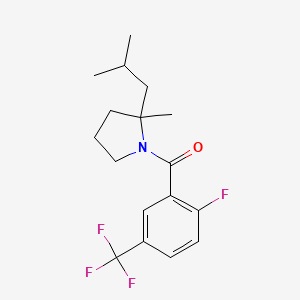 [2-Fluoro-5-(trifluoromethyl)phenyl]-[2-methyl-2-(2-methylpropyl)pyrrolidin-1-yl]methanone