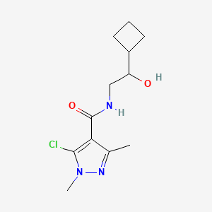 molecular formula C12H18ClN3O2 B7358795 5-chloro-N-(2-cyclobutyl-2-hydroxyethyl)-1,3-dimethylpyrazole-4-carboxamide 