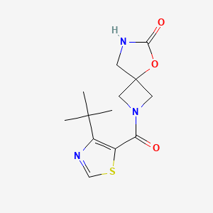 2-(4-Tert-butyl-1,3-thiazole-5-carbonyl)-5-oxa-2,7-diazaspiro[3.4]octan-6-one