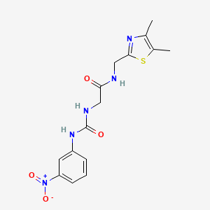 N-[(4,5-dimethyl-1,3-thiazol-2-yl)methyl]-2-[(3-nitrophenyl)carbamoylamino]acetamide