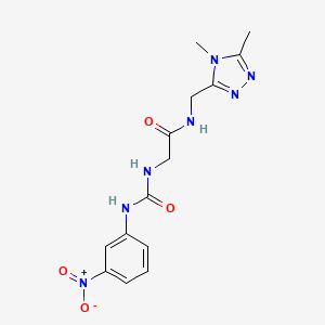 N-[(4,5-dimethyl-1,2,4-triazol-3-yl)methyl]-2-[(3-nitrophenyl)carbamoylamino]acetamide