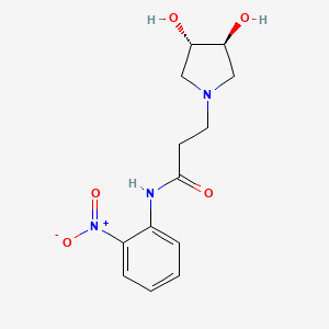 3-[(3S,4S)-3,4-dihydroxypyrrolidin-1-yl]-N-(2-nitrophenyl)propanamide