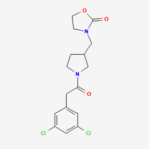 3-[[1-[2-(3,5-Dichlorophenyl)acetyl]pyrrolidin-3-yl]methyl]-1,3-oxazolidin-2-one