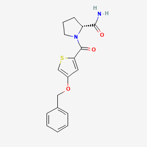 (2R)-1-(4-phenylmethoxythiophene-2-carbonyl)pyrrolidine-2-carboxamide