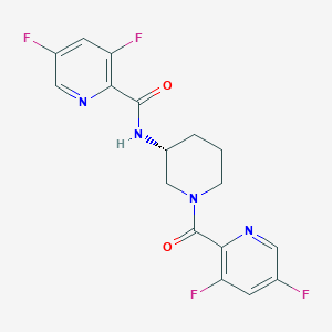 N-[(3R)-1-(3,5-difluoropyridine-2-carbonyl)piperidin-3-yl]-3,5-difluoropyridine-2-carboxamide