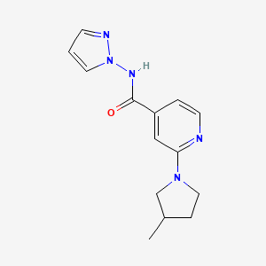 2-(3-methylpyrrolidin-1-yl)-N-pyrazol-1-ylpyridine-4-carboxamide