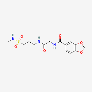 N-[2-[3-(methylsulfamoyl)propylamino]-2-oxoethyl]-1,3-benzodioxole-5-carboxamide