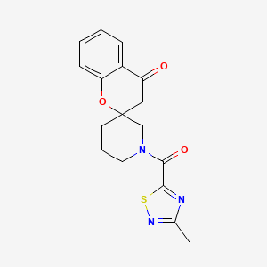 molecular formula C17H17N3O3S B7358883 1'-(3-methyl-1,2,4-thiadiazole-5-carbonyl)spiro[3H-chromene-2,3'-piperidine]-4-one 