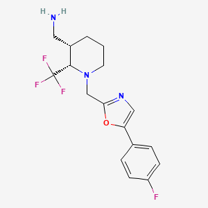 [(2S,3S)-1-[[5-(4-fluorophenyl)-1,3-oxazol-2-yl]methyl]-2-(trifluoromethyl)piperidin-3-yl]methanamine