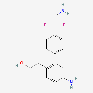 2-[4-Amino-2-[4-(2-amino-1,1-difluoroethyl)phenyl]phenyl]ethanol