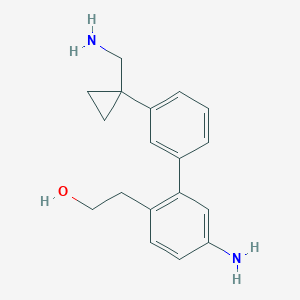 2-[4-Amino-2-[3-[1-(aminomethyl)cyclopropyl]phenyl]phenyl]ethanol