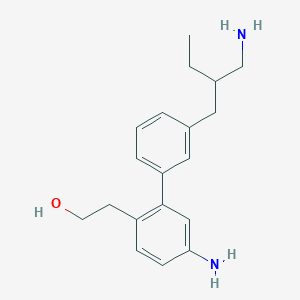 2-[4-Amino-2-[3-[2-(aminomethyl)butyl]phenyl]phenyl]ethanol