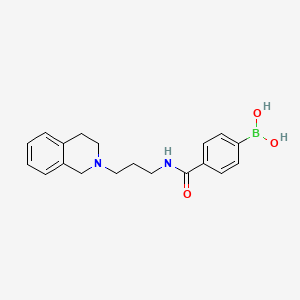 molecular formula C19H23BN2O3 B7358914 (4-{[3-(1,2,3,4-Tetrahydroisoquinolin-2-yl)propyl]carbamoyl}phenyl)boronic acid 