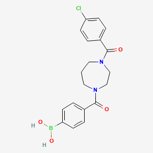 {4-[4-(4-Chlorobenzoyl)-1,4-diazepane-1-carbonyl]phenyl}boronic acid