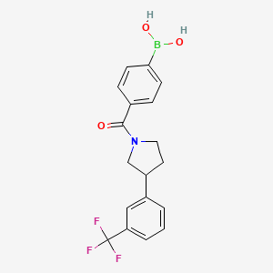 (4-{3-[3-(Trifluoromethyl)phenyl]pyrrolidine-1-carbonyl}phenyl)boronic acid