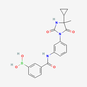 (3-{[3-(4-Cyclopropyl-4-methyl-2,5-dioxoimidazolidin-1-yl)phenyl]carbamoyl}phenyl)boronic acid