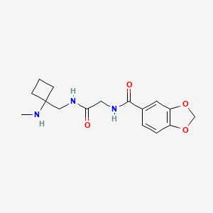 N-[2-[[1-(methylamino)cyclobutyl]methylamino]-2-oxoethyl]-1,3-benzodioxole-5-carboxamide