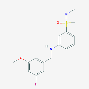 3-(N,S-dimethylsulfonimidoyl)-N-[(3-fluoro-5-methoxyphenyl)methyl]aniline