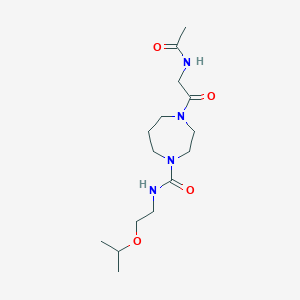 4-(2-acetamidoacetyl)-N-(2-propan-2-yloxyethyl)-1,4-diazepane-1-carboxamide