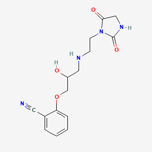 2-[3-[2-(2,5-Dioxoimidazolidin-1-yl)ethylamino]-2-hydroxypropoxy]benzonitrile