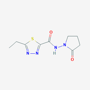 5-ethyl-N-(2-oxopyrrolidin-1-yl)-1,3,4-thiadiazole-2-carboxamide