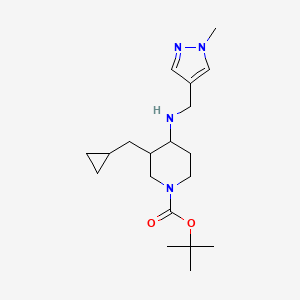 Tert-butyl 3-(cyclopropylmethyl)-4-[(1-methylpyrazol-4-yl)methylamino]piperidine-1-carboxylate