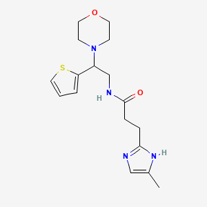 3-(5-methyl-1H-imidazol-2-yl)-N-(2-morpholin-4-yl-2-thiophen-2-ylethyl)propanamide