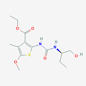 molecular formula C14H22N2O5S B7359127 ethyl 2-[[(2R)-1-hydroxybutan-2-yl]carbamoylamino]-5-methoxy-4-methylthiophene-3-carboxylate 