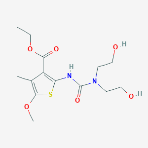 Ethyl 2-[bis(2-hydroxyethyl)carbamoylamino]-5-methoxy-4-methylthiophene-3-carboxylate