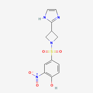 4-[3-(1H-imidazol-2-yl)azetidin-1-yl]sulfonyl-2-nitrophenol