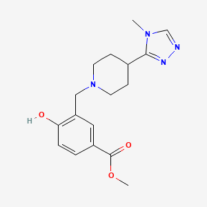 Methyl 4-hydroxy-3-[[4-(4-methyl-1,2,4-triazol-3-yl)piperidin-1-yl]methyl]benzoate