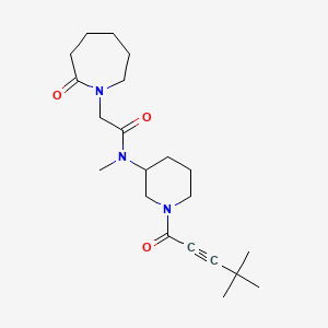 N-[1-(4,4-dimethylpent-2-ynoyl)piperidin-3-yl]-N-methyl-2-(2-oxoazepan-1-yl)acetamide