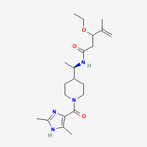 N-[(1R)-1-[1-(2,5-dimethyl-1H-imidazole-4-carbonyl)piperidin-4-yl]ethyl]-3-ethoxy-4-methylpent-4-enamide