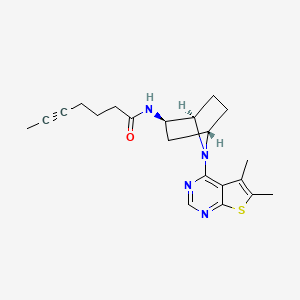 N-[(1R,2R,4S)-7-(5,6-dimethylthieno[2,3-d]pyrimidin-4-yl)-7-azabicyclo[2.2.1]heptan-2-yl]hept-5-ynamide