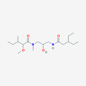 3-ethyl-N-[2-hydroxy-3-[(2-methoxy-3-methylpentanoyl)-methylamino]propyl]pentanamide