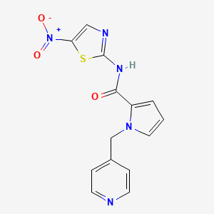 N-(5-nitro-1,3-thiazol-2-yl)-1-(pyridin-4-ylmethyl)pyrrole-2-carboxamide