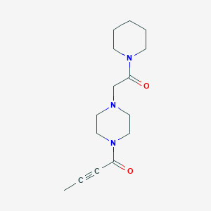 1-[4-(2-Oxo-2-piperidin-1-ylethyl)piperazin-1-yl]but-2-yn-1-one