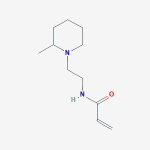 molecular formula C11H20N2O B7359304 N-[2-(2-methylpiperidin-1-yl)ethyl]prop-2-enamide 