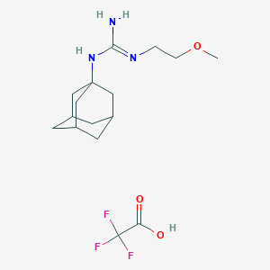 molecular formula C16H26F3N3O3 B7359315 1-(1-Adamantyl)-2-(2-methoxyethyl)guanidine;2,2,2-trifluoroacetic acid 