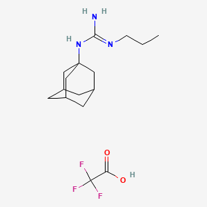 molecular formula C16H26F3N3O2 B7359322 1-(1-Adamantyl)-2-propylguanidine;2,2,2-trifluoroacetic acid 