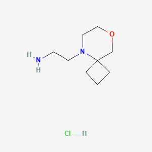 2-(8-Oxa-5-azaspiro[3.5]nonan-5-yl)ethanamine;hydrochloride