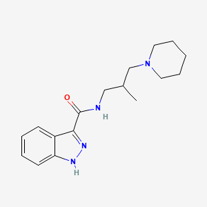 molecular formula C17H24N4O B7359358 N-(2-methyl-3-piperidin-1-ylpropyl)-1H-indazole-3-carboxamide 